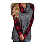 Buffalo Plaid Cowl Neck Sweater