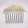 Canyuan Leaves Feathers Hair Combs Decorative Plastic Classical Tortoiseshell Cellulose Acetate Combs