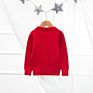 screw  neck single button cotton kids cardigan sweater