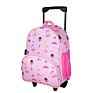 Cartoon School Backpack Bags Kids with Trolley Cute Pink Kids Trolley School Bag for School and Overnight Travel
