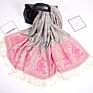 Casual Printed Tassels Elegant Customized Cotton Scarf