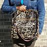 Casual Women Leopard Versatile Straps Leather Crossbody Travel Bag Backpack