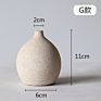 Ceramic Retro Handmade Stoneware Floral Home Decoration Handicraft Ornaments Flower Vase