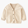 Children Merino Wool Solid Warm Sweater Baby V Neck Knitted Cardigan
