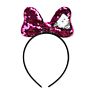 Children's Festival Headband,Double Sided Sequins Bow Girls Hair Band