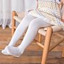 Children's Pantyhose Knitted Girls Leggings One-Piece White Cotton Baby Baby Socks Girl Kid Baby Calf High Cotton Long Fr