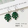 Clarmer Spring Design Korean Jewelry Geometric Enamel Acrylic Resin Pendant Earrings for Women