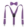 Classic Kids Boys and Girls Printed Polka Dots Suspenders with Bowties for Garments Accessories or Daily Decorations