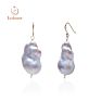 Classic Luxury Necklace Earrings Bracelet White Big Natural Cultured Fresh Water Real Baroque Pearl Jewelry Set