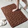Cobblestone Carpet 3D Door Floor Mat Bath Mats Bathroom Absorbent Anti-Slip Mat