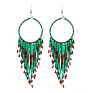 Colorful Handmade Seed Beads Earrings Boho Tassel Long Earrings for Women Jewelry