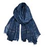 Comfort Soft Autumn Striped Warm Cotton Men Scarf with Tassel