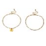 Comiya Female Anklets Foot Jewelry Leg Acrylic Butterfly Double Layers Gold Color Ankle Bracelets for Women Leg Chain