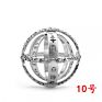 Creative Silver Sphere-Ring Foldable Ball Complex Rotating Cosmic Finger Astronomical Ring for Men