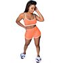 Crop Top with Pants Two Piece Shorts Set Pyjamas Women Sleepwear