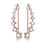Cubic Zirconia Cz Hypoallergenic Piercing Hoop Earrings S925 Sterling Silver Crawler Earring Cuff Climber Earrings