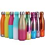 Customized Drinking Equipped Insulated Double Wall Stainless Steel Metal Cola Shape Sport Water Bottles With