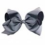 Cute 8 Inch Grosgrain Solid Color Bowknot Hair Bows with Clips Handmade Price Kid Girls Hair Accessories