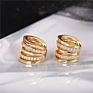 Cz Diamond Simple Ear Cuffs 18K Gold Plated Clip on Earrings Non Pierced for Women
