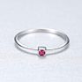 Czcity Green Lab Emerad Topaz Stackable Minimalist Women Thin Gem Rings Jewelry 925 Sterling Silver Ring