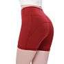 Danfirst Quick Dry Pocket High Waist Yoga Fitness Pants Biker Shorts