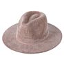Design Adult Men Women Fedora Flat Wide Brim Chenille Solid Color Fedoras Hat Warm