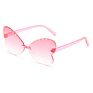 Design Colorful Butterfly Frameless Shape Baby Kids Unisex Cute Shades Sunglasses