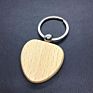 Diy Gifts Handmade Keychain Wooden Key Tag with Split Ring Key Chain