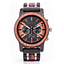 Dodo Watch Deer Men's Wood Stainless Steel Luxury Sport Business Charm Chronograph round Analog Wooden Stop Watch