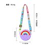 Doughnut Single Shoulder Bag Rainbow Silicone Single Shoulder Messenger Bag Children's round Wallet