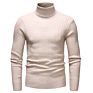 Drop Shopping Stock Clothing Pullover Stretch Solid Color Slim Fit Youth Twist Turtleneck Knitwear Men's Sweater
