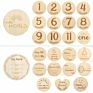 En71 13 Pieces Baby Monthly Milestone Wooden Cards Baby Registry & Shower Gifts Newborn Photography Props Double Sided