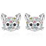 European and America Sell Children's Accessories Unicorn Cat Love-Heart Rainbow Earrings