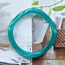 European Statement Women's Stretch Bracelet Personality Halo-Dyed Big Wave Acrylic Resin Bangle Bracelets for Women