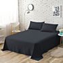 European Style Solid Color 100% Wash Cotton Flat Bed Sheets