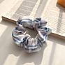 Fabric Linen Plaid Designer Hair Scrunchies Famous Brands Hair Ties Sets Elastic Hair Bands Accessories for Women Girls