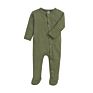 Fall Kids Solid Color Long Sleeve Hand Cover Footed Pajamas Jumpsuit with Snap Infant Footie Autumn Baby Romper