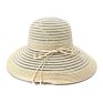 Female Uv Protection Beach Lady's Bucket Hat Big Wide Brim Flower Sun Straw Hat for Women