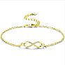 Fine Jewelry Designer S925 Real Silver Eight Earring Bracelet Women's Wedding Infinity Necklace Fine Jewelry Sets