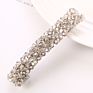 Four Row Diamond Fishing Line Braided One Word Clip Spring Rhinestone Ladies Hairpin