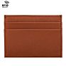 Free Sample Tiding Women Color Saffiano Leather Card Holder Slim Credit Cardholder Wallet