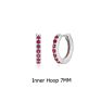 Fuamay 925 Sterling Silver 18K Gold Plated Color Crystal Tiny Small Rainbow Huggie Earrings