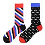 Funky Novelty Asymmetric Ab Socks Colorful Funny Calcetines Hombre Trend Cotton Happy Men Socks