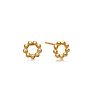 Gemnel Popular Silver Beaded Circle Earrings Studs Jewelry for Girls