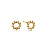 Gemnel Popular Silver Beaded Circle Earrings Studs Jewelry for Girls