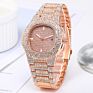 Geneva Diamond round Wrist Watch 18K Gold Men Women Luxury Watch All-Match Quartz Watch