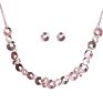 Geometric Drop Dangle Earrings Necklaces Set for Women's Jewelry Sets Charm Blue Chain Indian Wedding Jewelry Sets