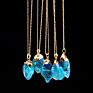 Gold Chain Quartz Necklace Crystal Chakra Rock Necklace Pendant Colorful Rainbow Natural Stone Necklace