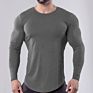 Gym Fitness Tight Fitting Quick Drying Long Sleeves Men Running Shirts Long Sleeve Solid Shirt Men Sport Tshirt