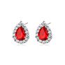 Hainon Earrings for Women Water Drop White Pink Blue Green Zircon Stud Earrings 925 Silver Plated Earrings Gift